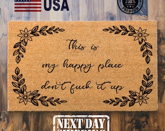 Sarcastic Doormat, Floral Welcome Mat, Profanity Gifts, Front Door Decor