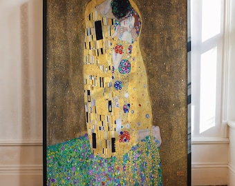 Gustav Klimt The Kiss Art Print, Romantic Home Decor