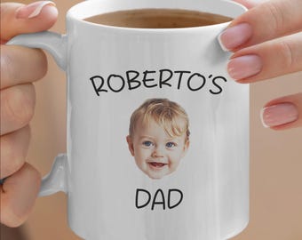 Personalized Baby Face Photo Mug, Coffee Mug, Father&#39;s Day Gift, Picture Printed Mug, Grandparents Gift, Custom Ceramic Cup, Birthday Gift