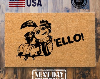 Ello Worm Doormat, Funny Doormat, Cute Welcome Doormat, Housewarming Gift, Movie Doormat, Front Door Mat, Outdoor Doormat, Porch Decor