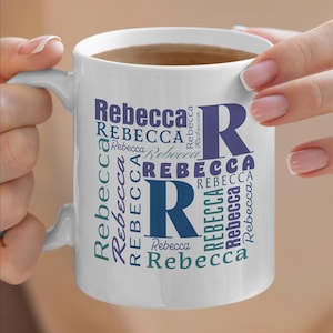 Personalized Mug, Coffee Mug, Ceramic Mug, Custom Initial Mug, Couples Gift, Birthday Gift, Custom Name Coffee Mug, 11oz or 15oz Coffee Mug