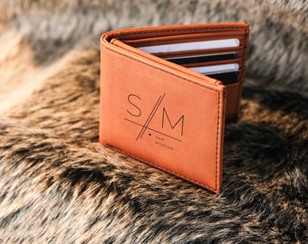 Personalized Wallet, Mens Wallet, Engraved Wallet, Leather Wallet, Custom Wallet, Card Wallet, Minimalist Leather Wallet, Groomsmen Wallet