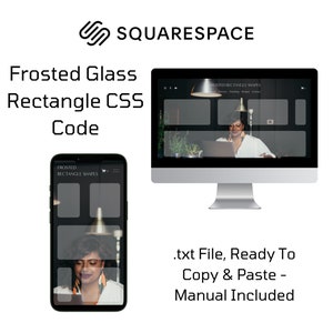 May include: A mockup of a website on a computer screen and a smartphone. The website is for a shop selling frosted glass rectangle shapes. The text on the website reads "Frosted Rectangle Shapes". The text on the computer screen reads "Frosted Rectangle Shapes". The text on the smartphone reads "Frosted Rectangle Shapes".