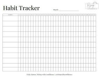 Monthly Habit Tracker | Printable