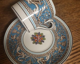 Wedgwood England Bone China Florentine Tourquoise Demitasse Expresso Cup W2714