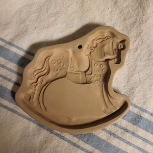 Vintage Brown Bag Cookie Art Mold 1984 Rocking Horse