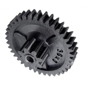 May include: A black plastic gear with 20 teeth and a smaller gear with 8 teeth in the center. The larger gear has the number "20T" printed on it.