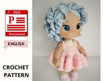 Amigurumi Doll Crochet Pattern: Big Eyes Toy (PDF Pattern)