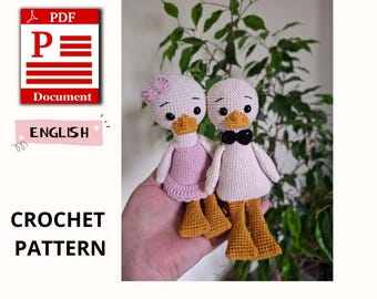 Patrón de Ganso Amigurumi para Niña y Niño (Patrón PDF)