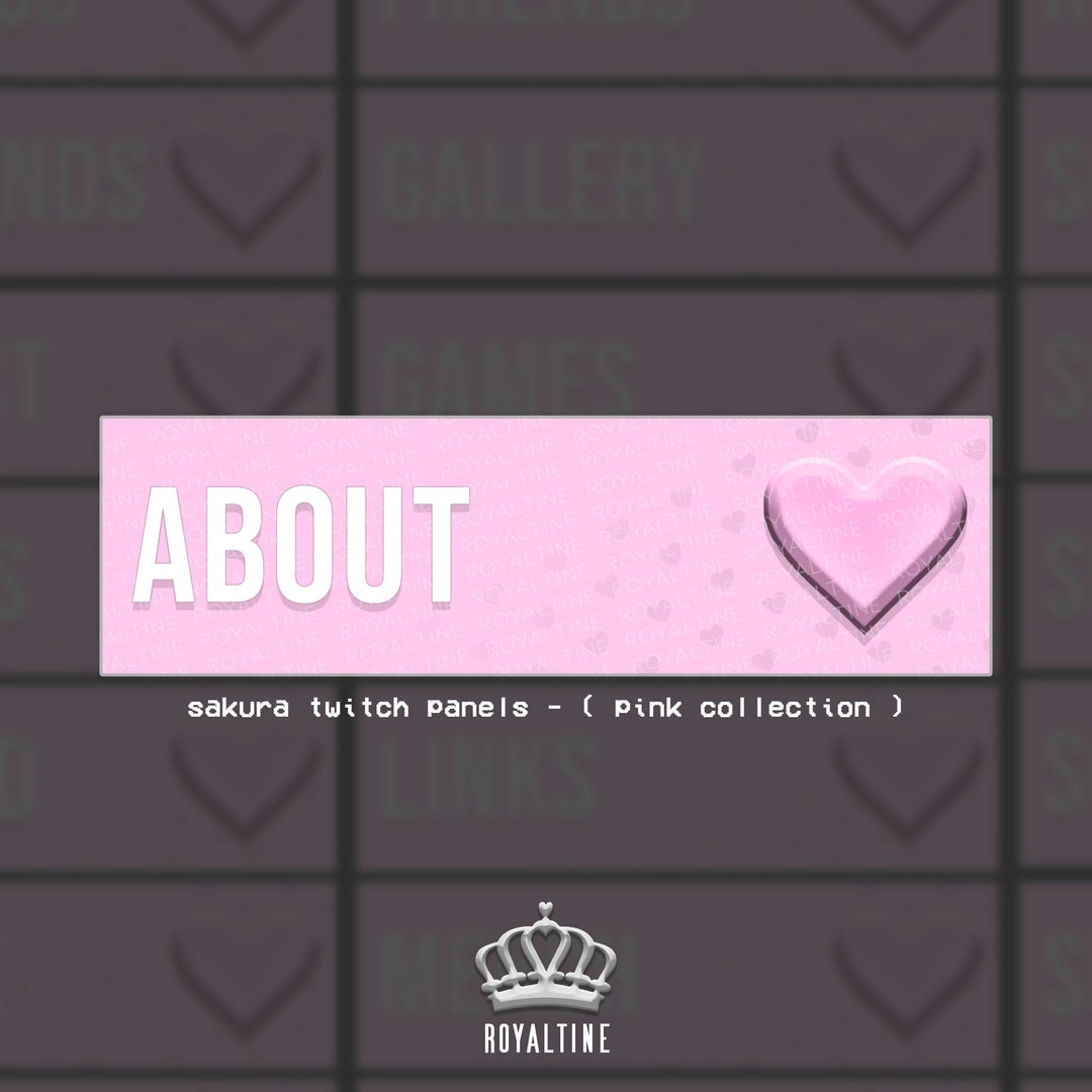 Sakura Twitch Streamer Panel Heart Set - 'rose Pink' Variant - Etsy