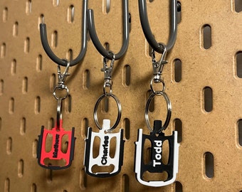 Personalized Bike Pedal Keychain | Backpack Tags, Sport Keyrings, Bike Bag Tag, Mtb Team, Cycling gift, 3D Printed