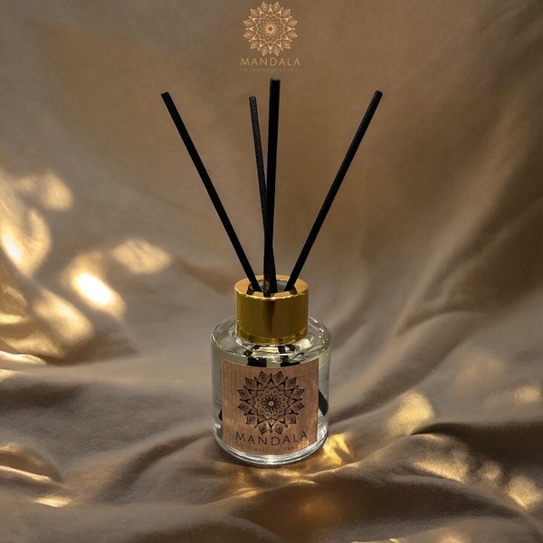 Parfum d’ambiance avec bâtonnets Mandala Candle (50ml) parfum au choix.