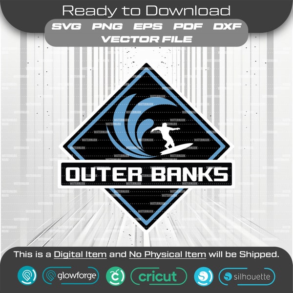 Outher Banks Svg Png Dxf Cricut File, Svg Bundle, Sticker, Cricut Svg Instant Download, mustang, ford