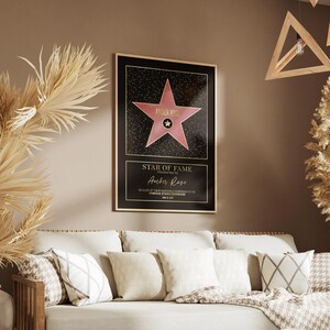 Custom Hollywood Star of Fame | Iconic & Classic | personalized decor, wall art, home decor, birthday gift, digital products, digital gifts image 7