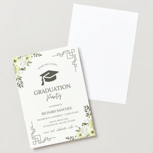 Graduation Party Invitation Template Editable , Graduation Announcement Invitation , Graduation Invite Download , Class of 2024