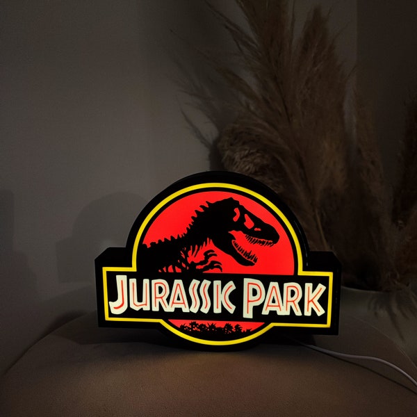 Boite Lumineuse Jurassic Park Lampe Veilleuse lumière Led Câble USB