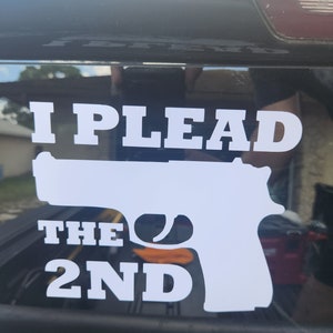 I plead the 2nd, car decal