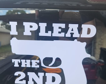 I plead the 2nd, car decal