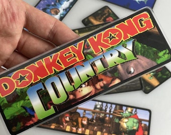 Donkey Kong Country 1 Bookmarks - Laminated - Donkey Kong Country - Donkey Kong Country Gift - Super Nintendo Gift