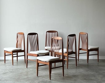 Mid-Century Benny Linden Dining Chairs - Set of Six