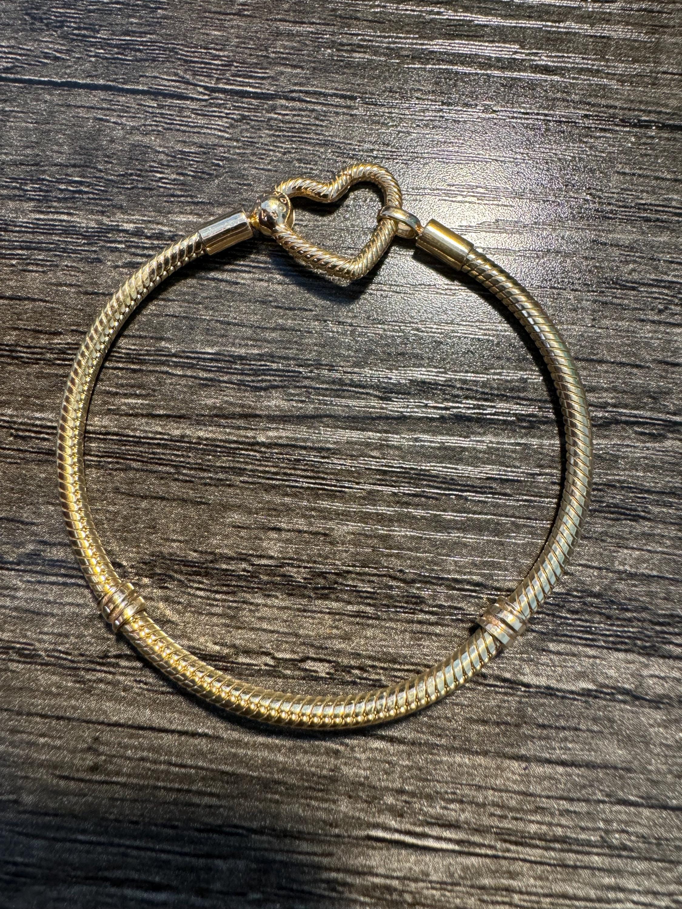 アクセサリー Pandora Heart Closure Snake Bracelet Pandora Moments Heart Closure Snake Chain Bracelet