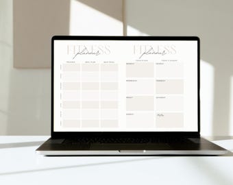 gym fitness progress planner - track your goals and workout plans *digital*