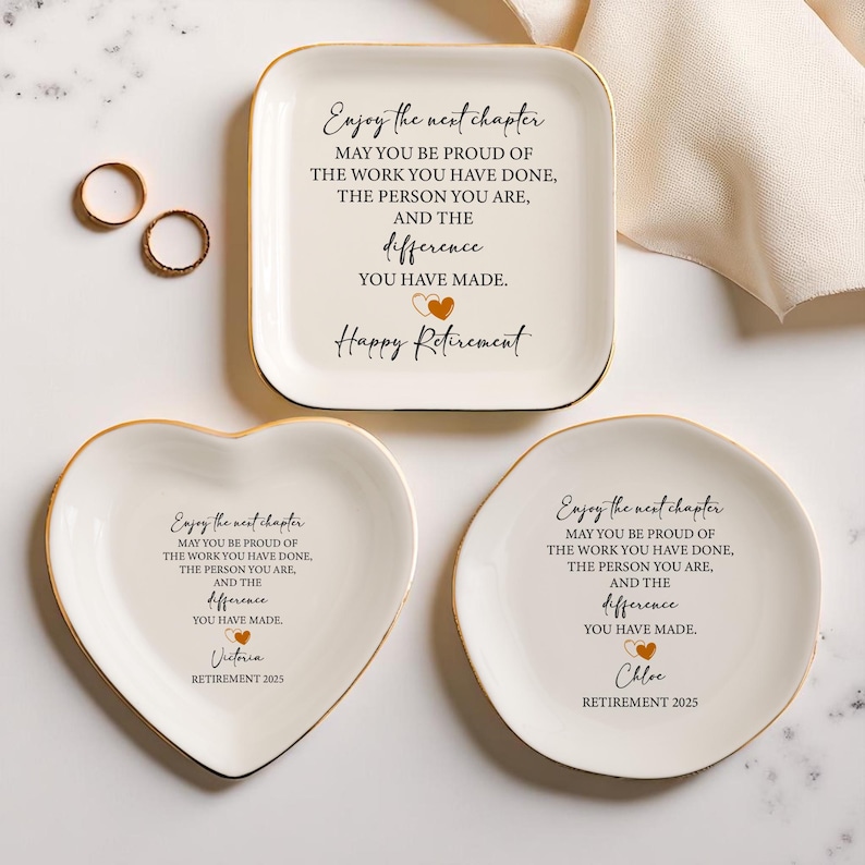 Retirement Counter Rings Never Forget the Difference You Have Made Retirement Ring Dish, Teacher ...