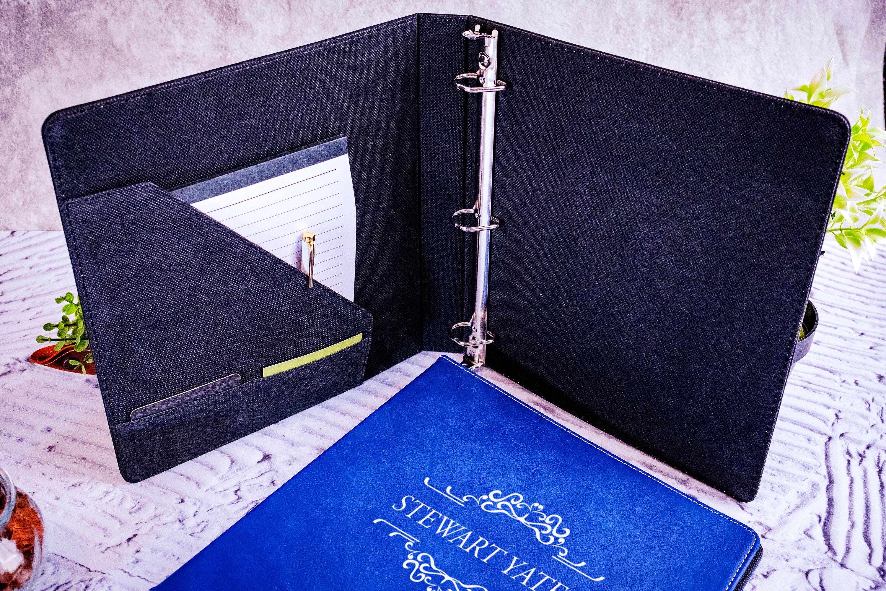Personalized Vegan Leather 3-ring Binder, Custom Monogram - Etsy