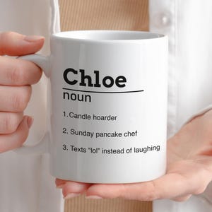 Custom Name Definition Mug, Personalized Gift, Coffee Lover Gift, Customizable Mug, Funny Coffee Mug, Gift for Friend, Gift for Coworker