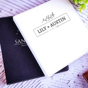 Classeur de mariage personnalisé, Classeur cadeau souvenir de mariage, Classeur en cuir, Classeur à 3 anneaux, Classeur photo de mariage, Classeur de mariage personnalisé