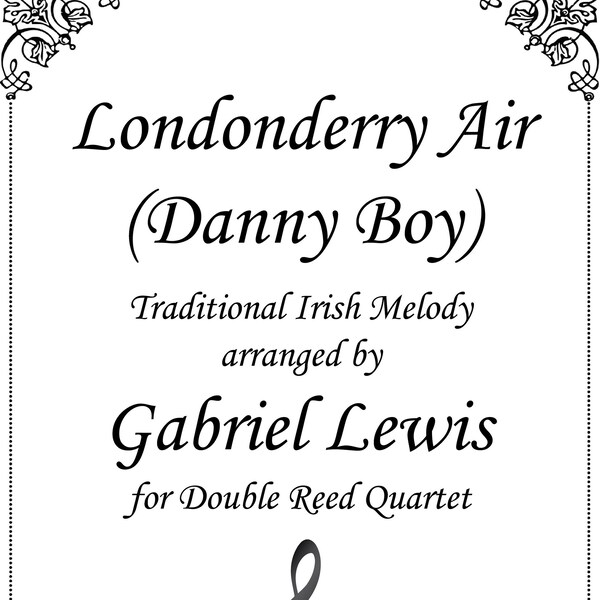 Londonderry Air (Danny Boy) bladmuziek voor dubbelrietkwartet