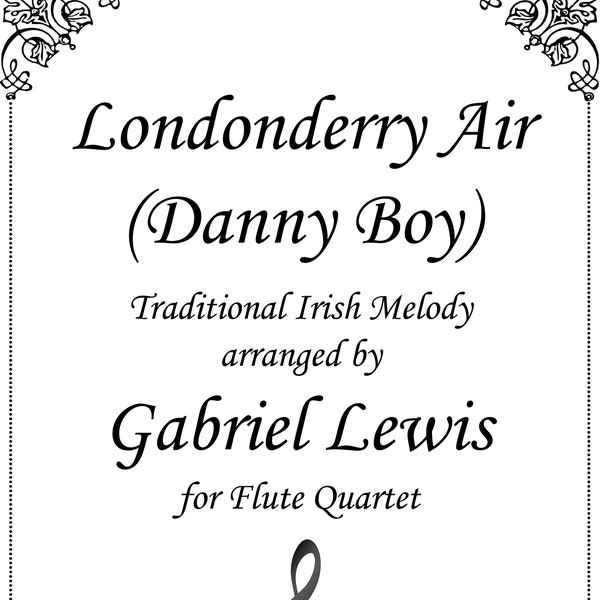 Londonderry Air (Danny Boy) Sheet Music for Flute Quartet