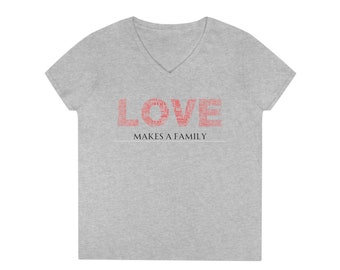 L'amour fait la famille T-shirt col V femme