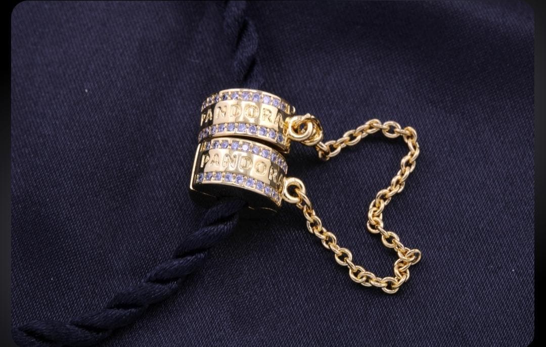 Ciondolo Con Catenina Di Sicurezza In Argento Sterling 925 Per Bracciale Charm Stile Europeo – Floreale Avvitamento