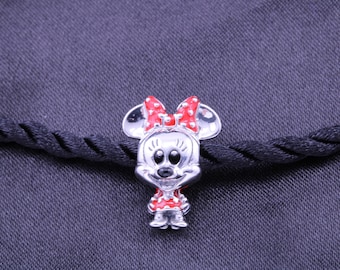 NUEVO Charm Pandora Disney Minnie Mouse con pulsera de cuerda roscada