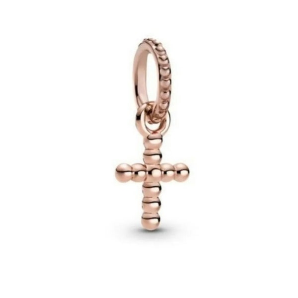 New Pandora Beaded Cross Dangle Charm