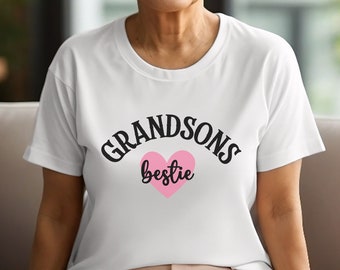 Grandma Shirt, Grandsons Bestie Shirt, Mother's Day Gift, Gift for Grandma, Gift from Grandson, Grandma's Birthday, Gift for Grandmother