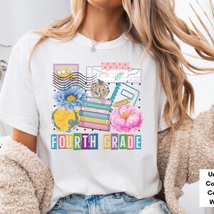 Fourth Grade Teacher Team Back to School Comfort Colors Shirt, First Day of School 4th Grade Teacher Crew T-shirt, New Elementary Teacher