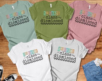 Matching Teacher Team Last Day of Elementary School Shirt, Group Grade Level Hello Summer Break T-Shirt, Custom Group End of School Year Tee