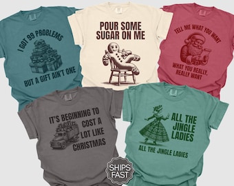 Funny Custom Christmas Matching Comfort Colors Shirt, Family Holiday Tshirt, Christmas Friend Sweatshirt, Matching Christmas Party Tee