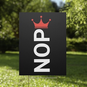 No Kings Political Yard Sign, Anti-Trump Protest Lawn Sign, Pro Democracy Outdoor Decor, Anti Fascism Garden Sign,Democrat Protest Yard Sign
