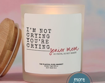 Senior Mom Candle Graduation Mom Gift, Class of Senior Year Celebration Candle for Mom, 8oz Soy Candle Hand Poured