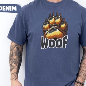 WOOF Tshirt for Gay Bear Brotherhood Shirt for Beefy Hairy Men Fun Gift for Chub Chaser Tee for Gay Cubs Panda Bear T-shirt