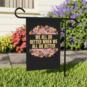 Positive Political Yard Sign, Anti-Trump Lawn Sign, Pro Democracy Outdoor Decor, Anti Fascism Bird Garden Flag, Democrat Protest Yard Flag