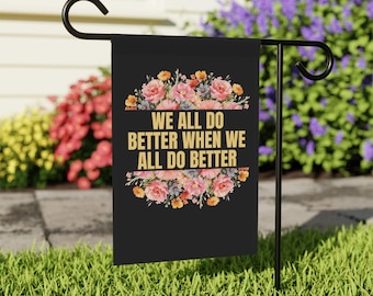 Positive Political Yard Sign, Anti-Trump Lawn Sign, Pro Democracy Outdoor Decor, Anti Fascism Bird Garden Flag, Democrat Protest Yard Flag