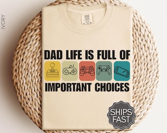 Gaming Dad Shirt Gift, Husband Gamer Shirt for Father's Day Gift from Wife, Video Game Lover TShirt, Funny Gaming T-shirt, Mens Gaming Shirt