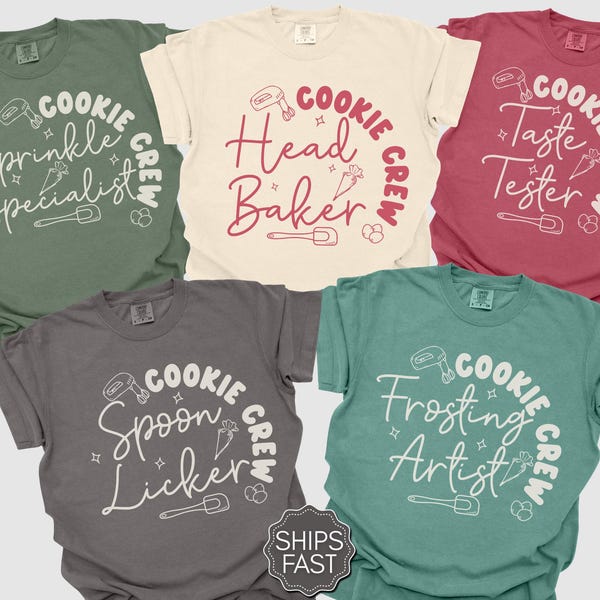 Camiseta de repostería navideña, camiseta de repostería de galletas, camiseta de galletas navideñas, camiseta divertida de repostería familiar para las fiestas, camiseta familiar personalizada a juego para Navidad