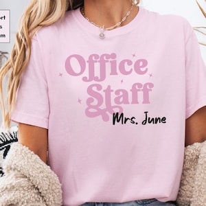 Personalized Front Office Back to School Comfort Colors Shirt, Customized Front Office Squad First Day of School Office Staff Appreciation