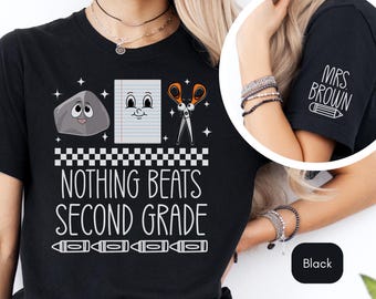 Personalized Second Grade Teacher Team Shirt, Custom Grade Level Teacher Shirt, Back to School 2nd Grade TShirt, Team Teacher Squad Top