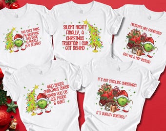 Funny Personalized Christmas Gnome Matching Pajama Shirt, Funny Green Gnome Holiday Pajama TShirt,Custom Christmas Gnome Family Matching PJs